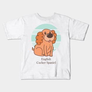 Cute Dogs illustrations - English Cocker Spaniel Kids T-Shirt